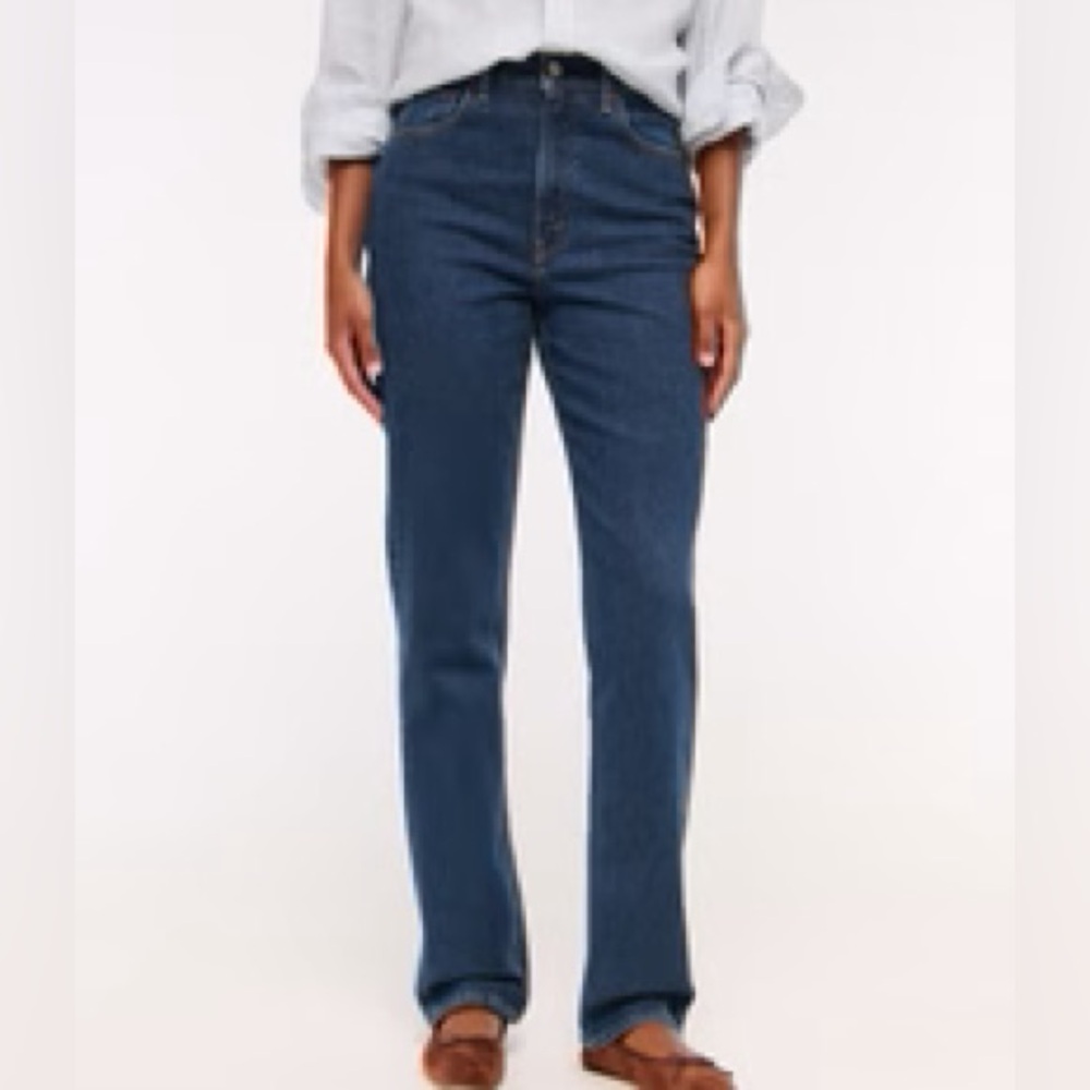 Faconnable Straight Leg Women's Jeans in Dark Blue Wash